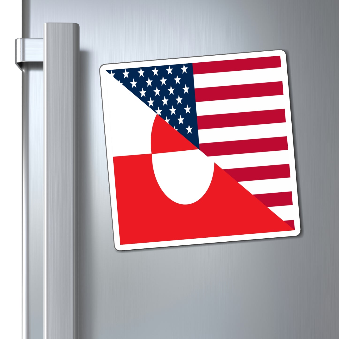 Greenland American Flag Half Greenlander USA Magnet