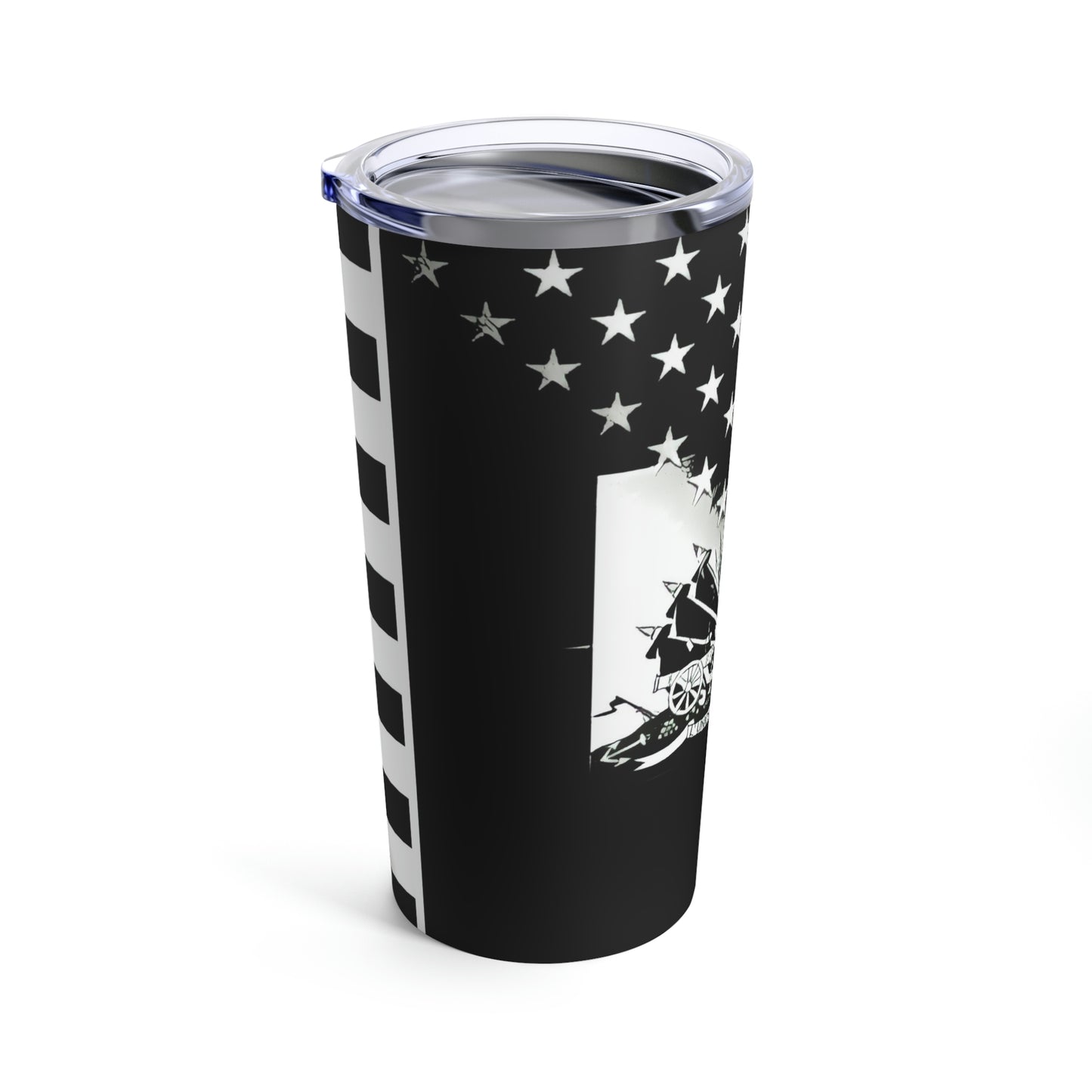 Black And White Haitian American Flag | Haiti USA Tumbler 20oz