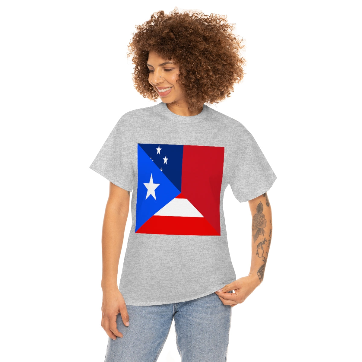 Puerto Rico Samoa Flag Half Puerto Rican Samoan T-Shirt | Unisex Tee Shirt