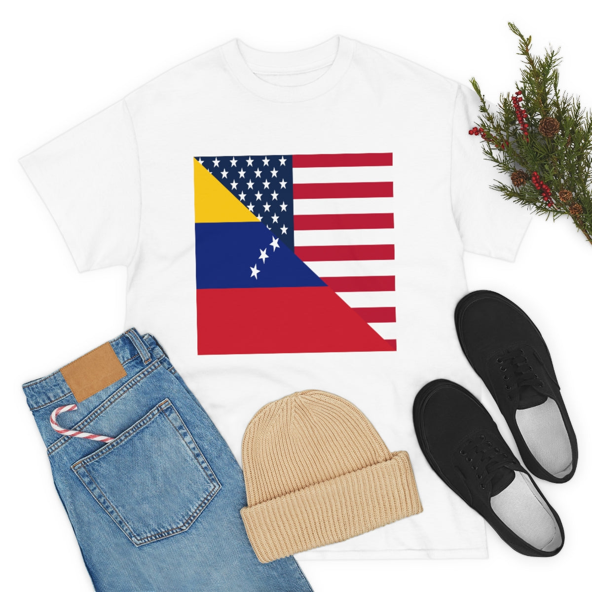 Venezuela American Flag Half Venezuelan USA T-Shirt | Unisex Tee Shirt