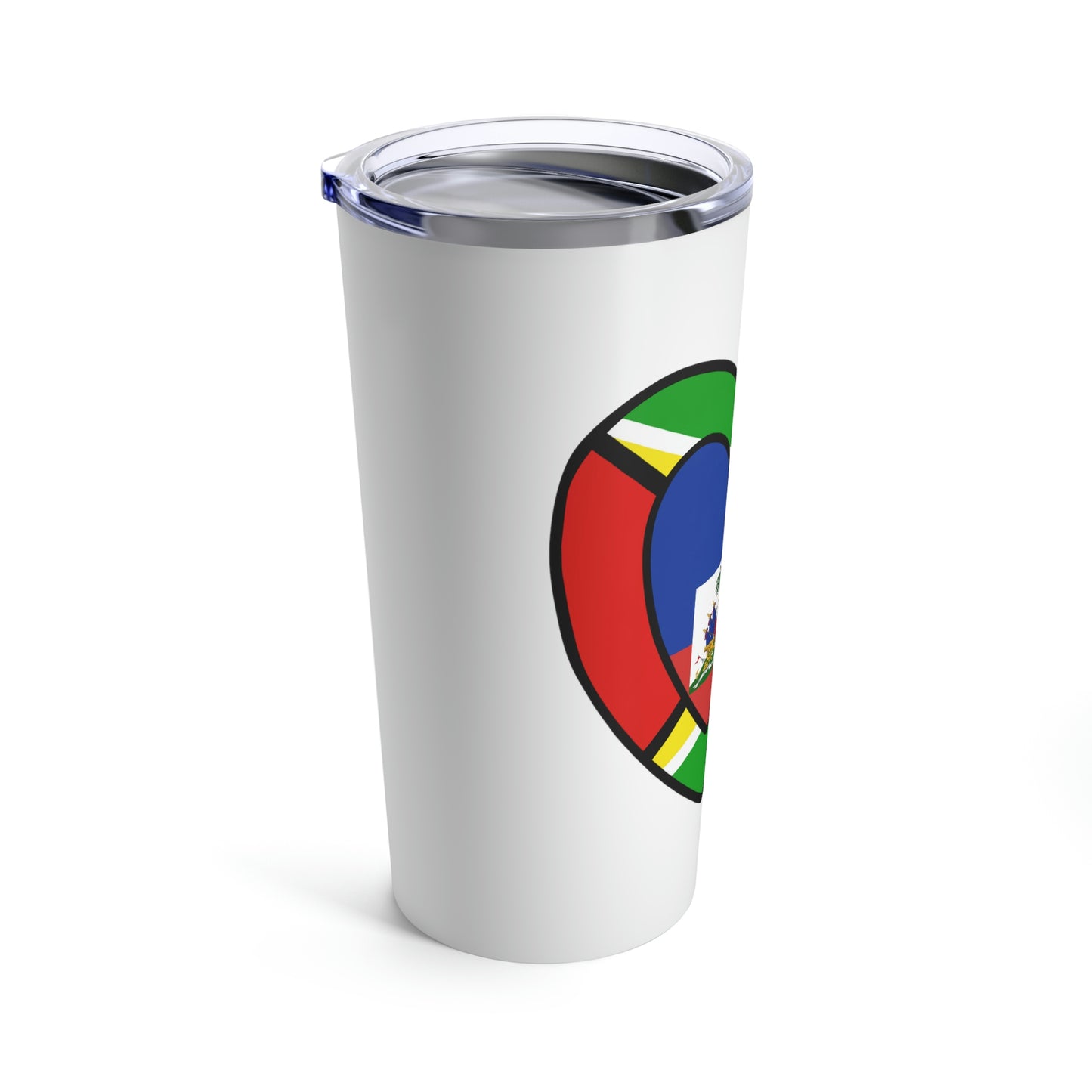 Guyanese Haitian Flag Inner Heart Guyana Haiti  Tumbler 20oz