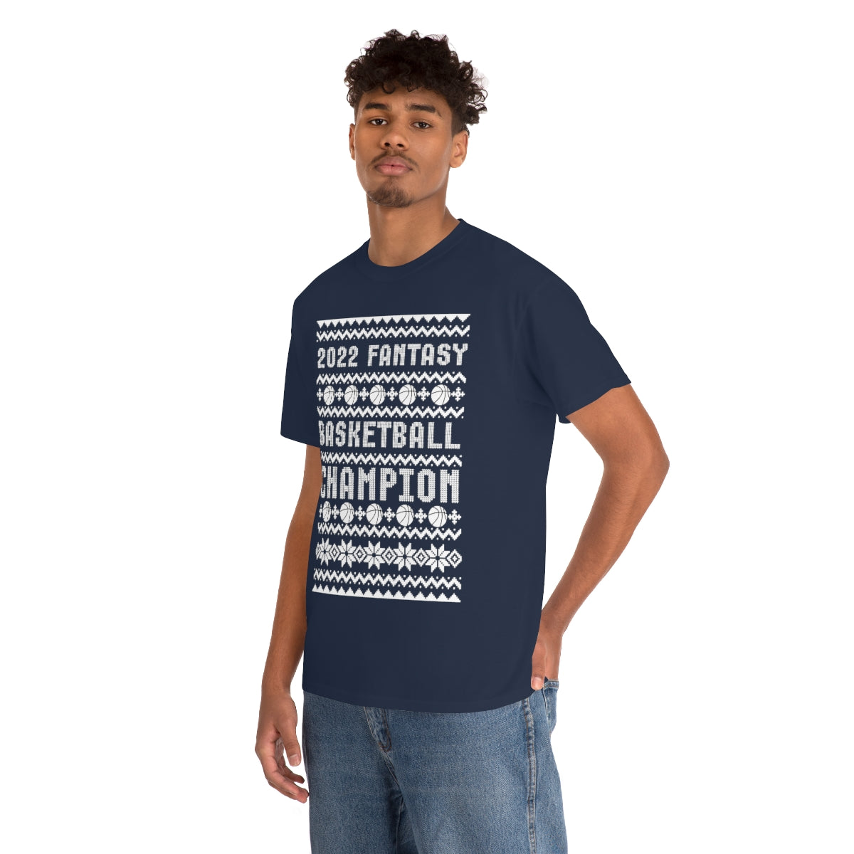 Fantasy Basketball Champion 2022 Ugly Christmas Tee Shirt | Unisex Champ T-Shirt