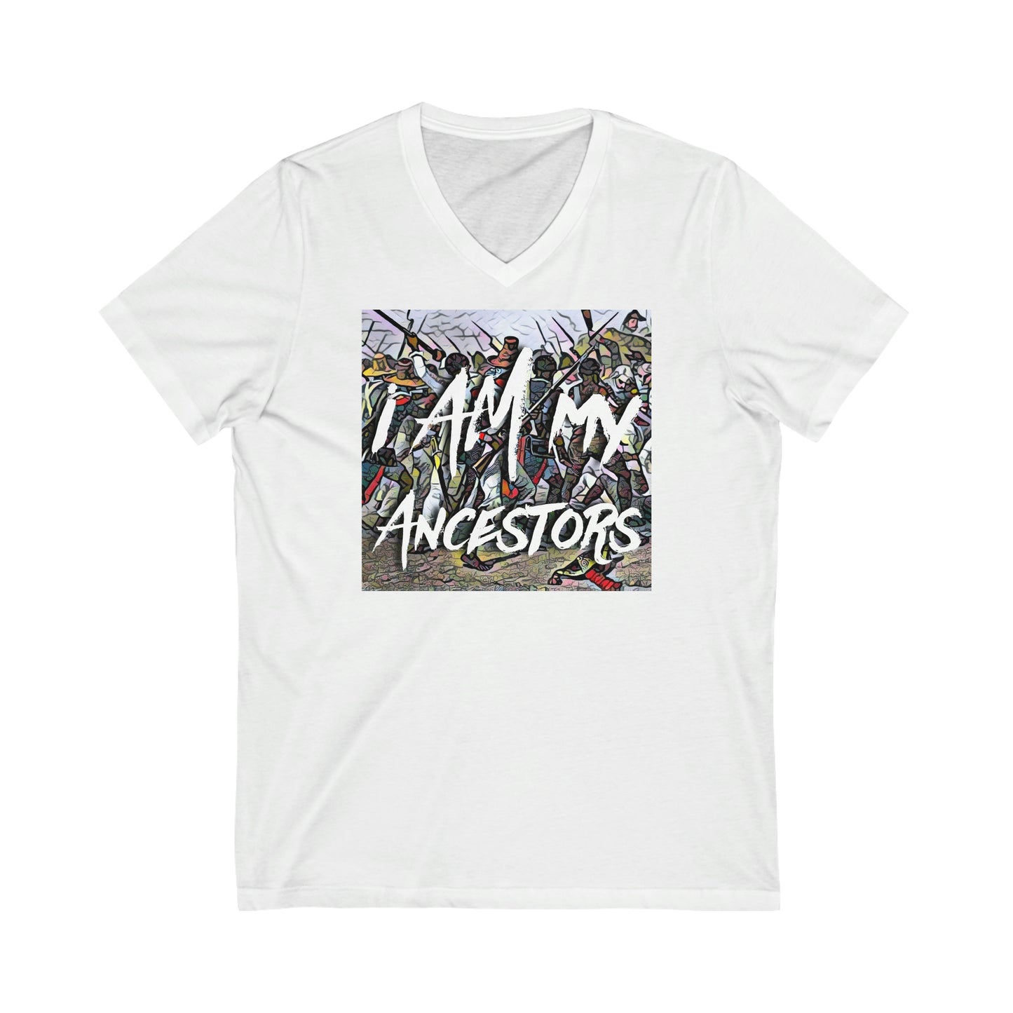 I Am My Ancestors Painting | Represent the Past in the Present V-Neck T-Shirt | Unisex Vee Shirt