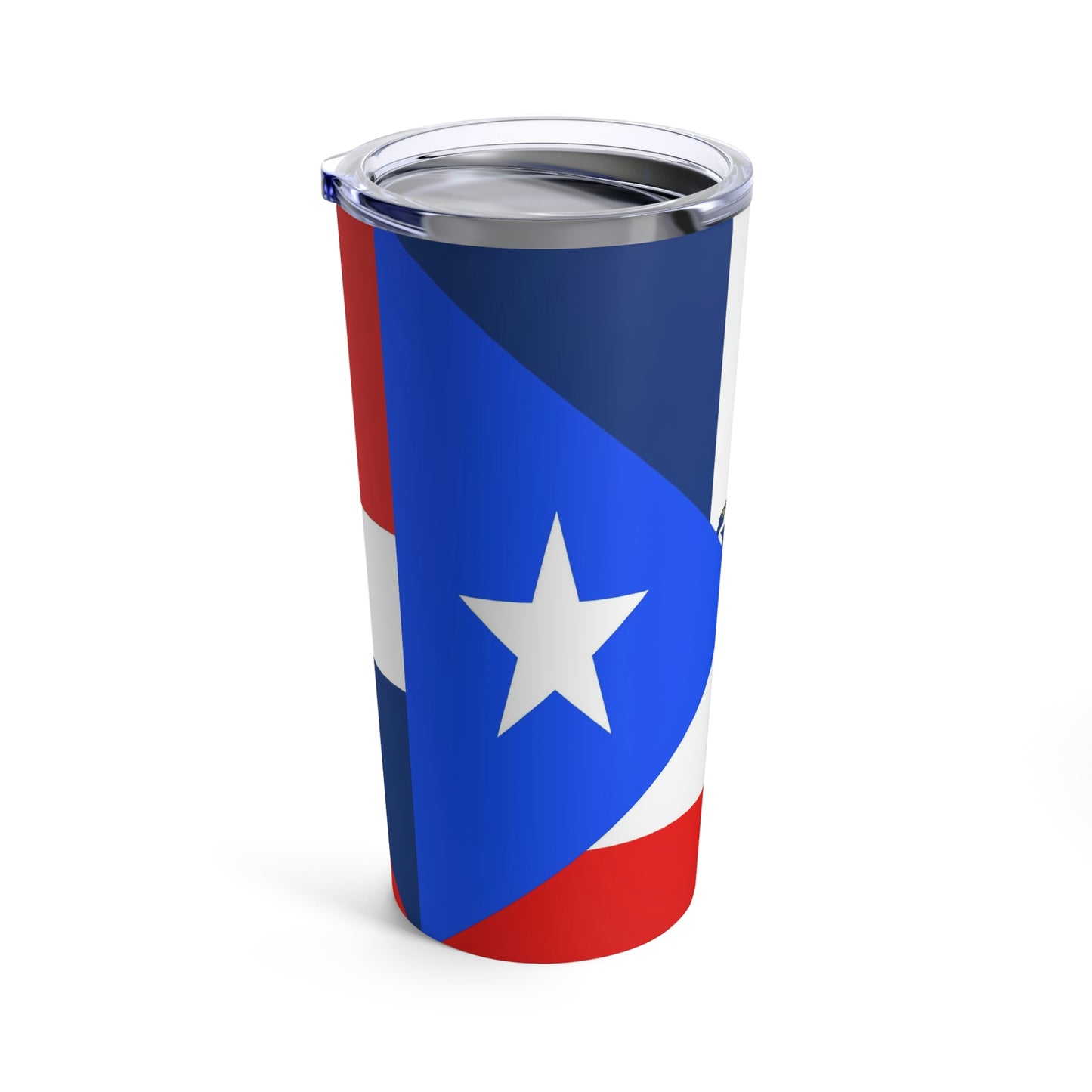 Puerto Rican Dominican Republic Flag Half PR DR Tumbler 20oz