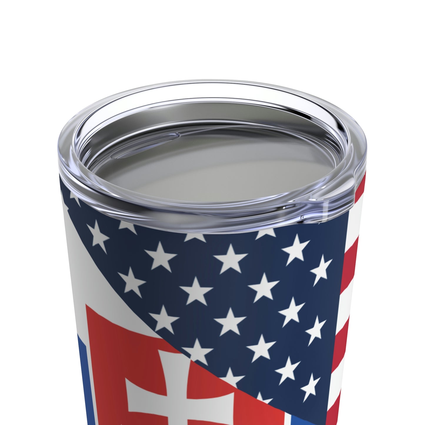 Slovakia American Flag Half Slovakian USA Tumbler 20oz