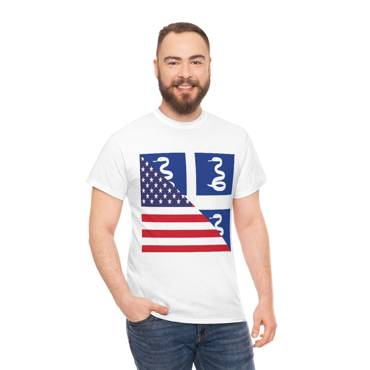 Martinique American Flag Half Martinician USA T-Shirt | Unisex Tee Shirt