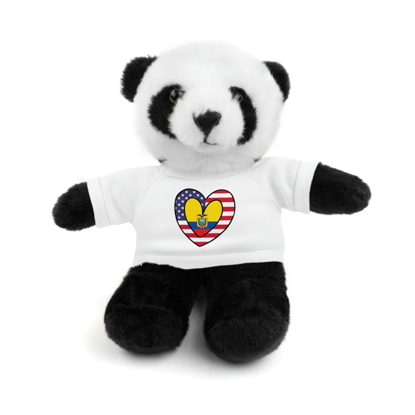 Ecuadorian American Valentines Day Gift Stuffed Animal | Ecuador USA Flag Toy