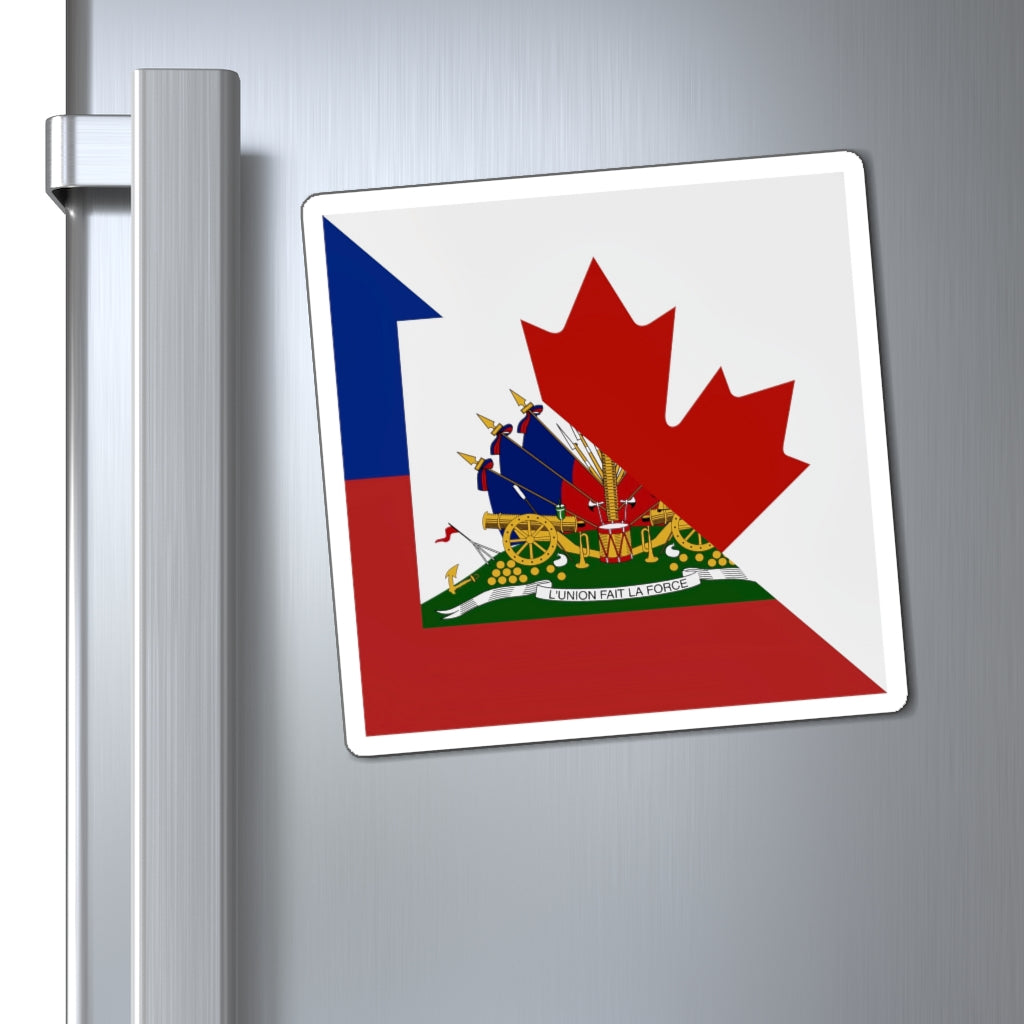 Haitian Canadian Flag | Half Haiti Canada Canadien Magnet