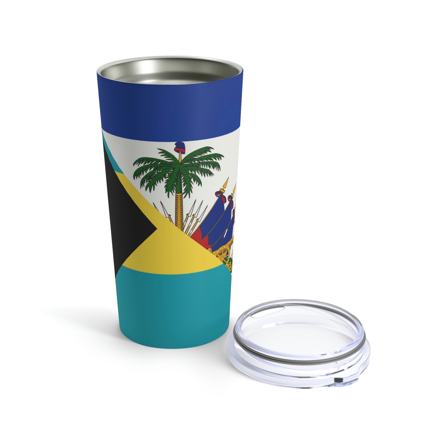 Haiti Bahamas Flag | Half Haitian Bahamian Flag Tumbler 20oz