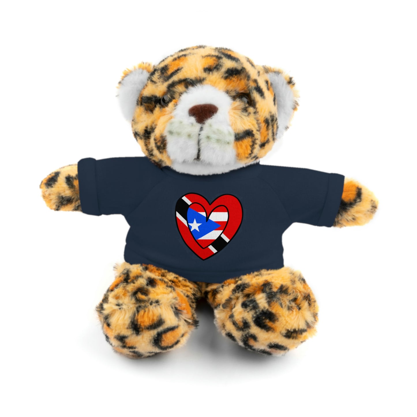 Puerto Rican Trini Valentines Day Gift Stuffed Animal | Boricua Trinidad Flag Toy