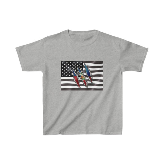 Kids Slashed Haitian Flag | Haiti T-Shirt | Unisex Tee Shirt