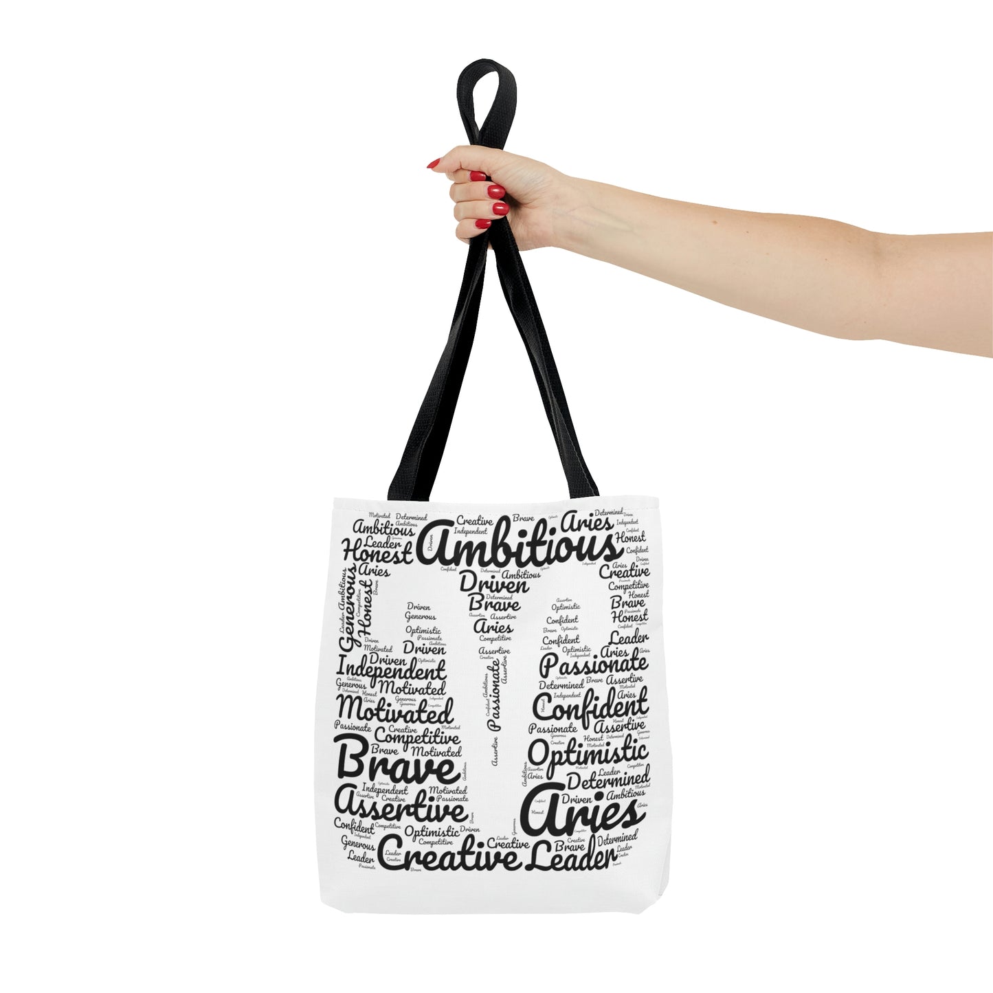 Aries Zodiac Sign Astrology Black Tote Bag | Shoulder Bag