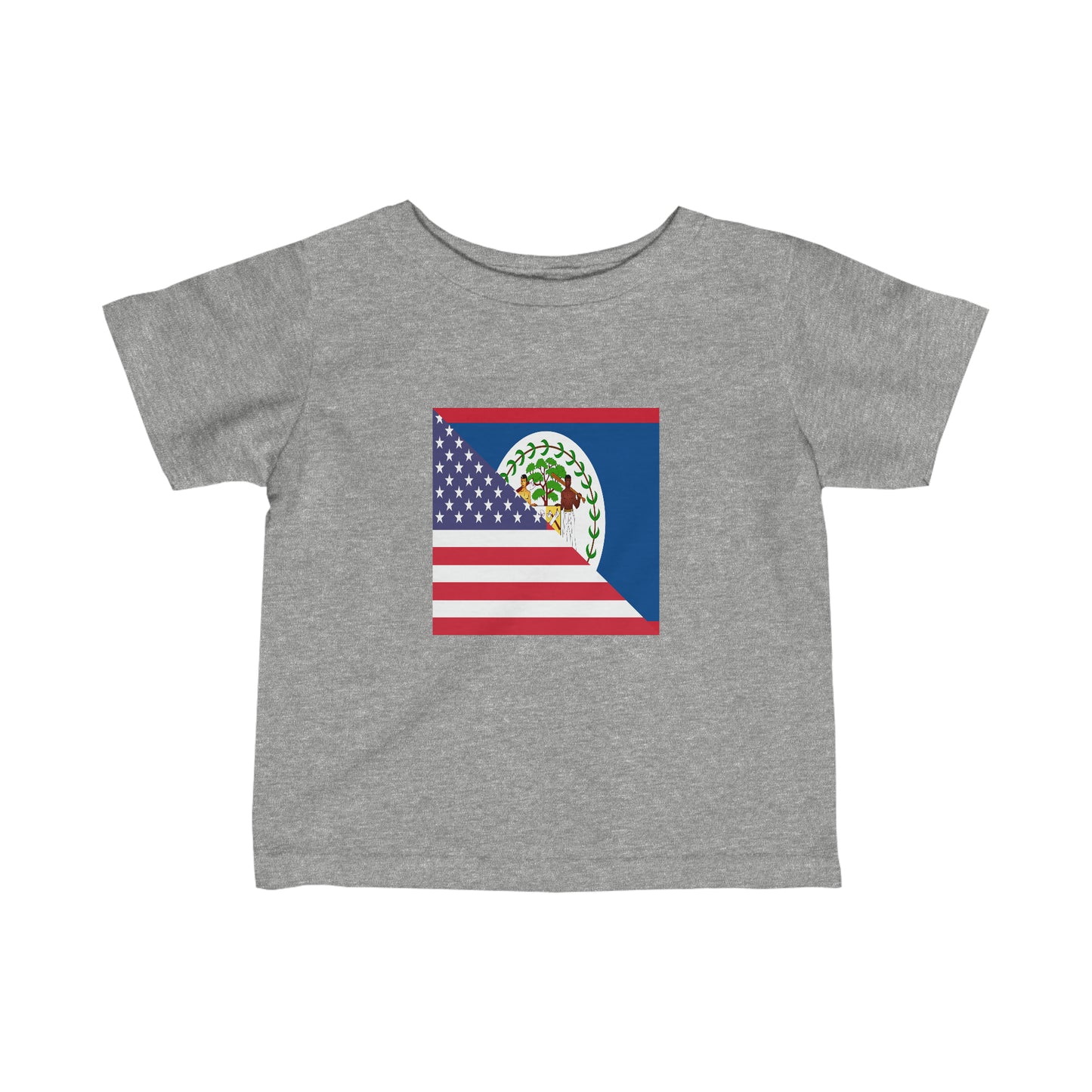 Infant Belize American Flag Half Belizean USA Toddler Tee Shirt