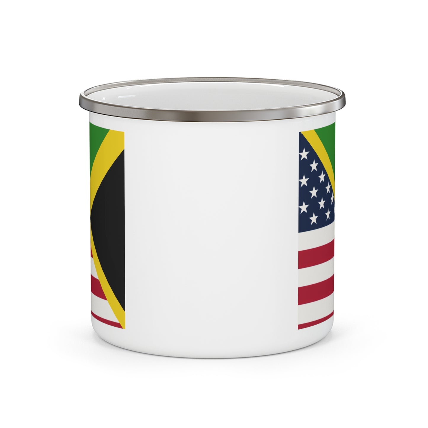 Jamaican American Flag | Jamaica United States 12oz Enamel Mug