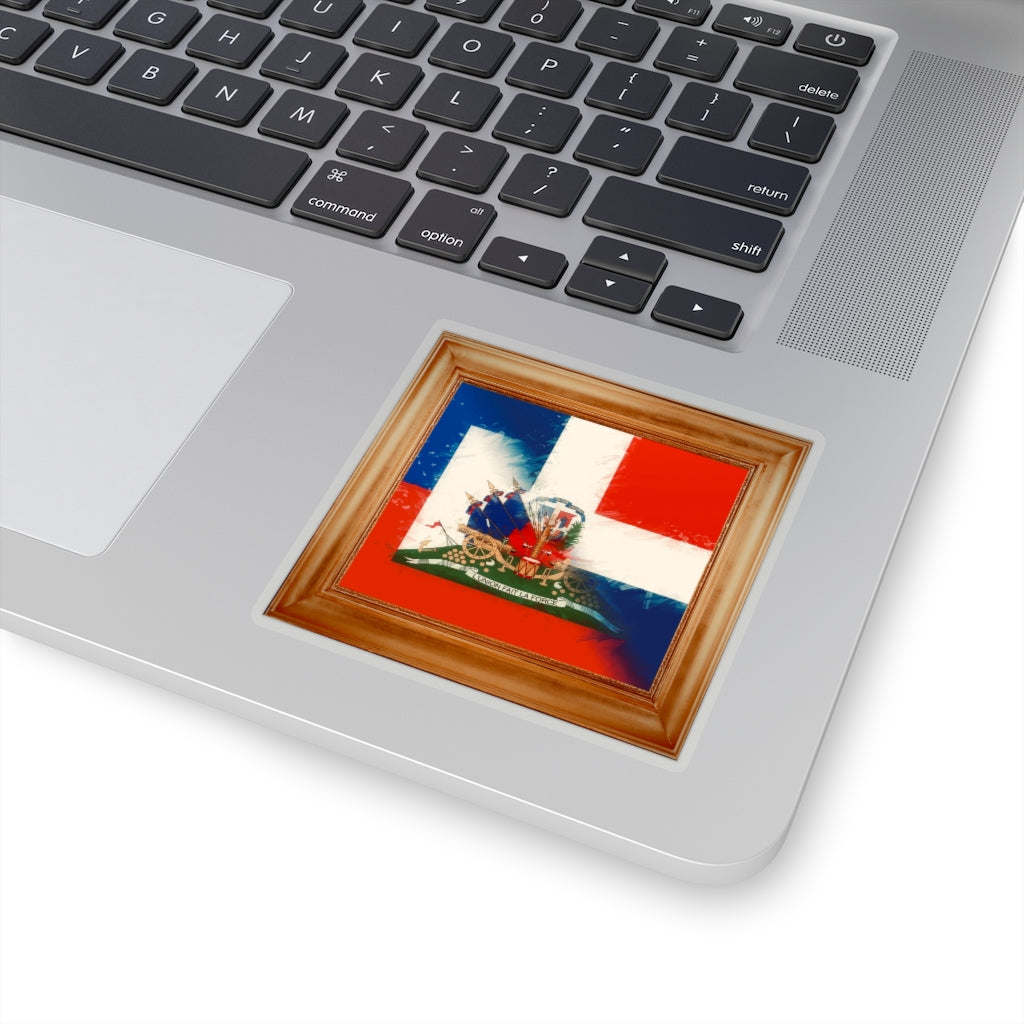 Hispaniola Haiti Dominican Republic Sticker | Haitian Dominican Painting Sticker