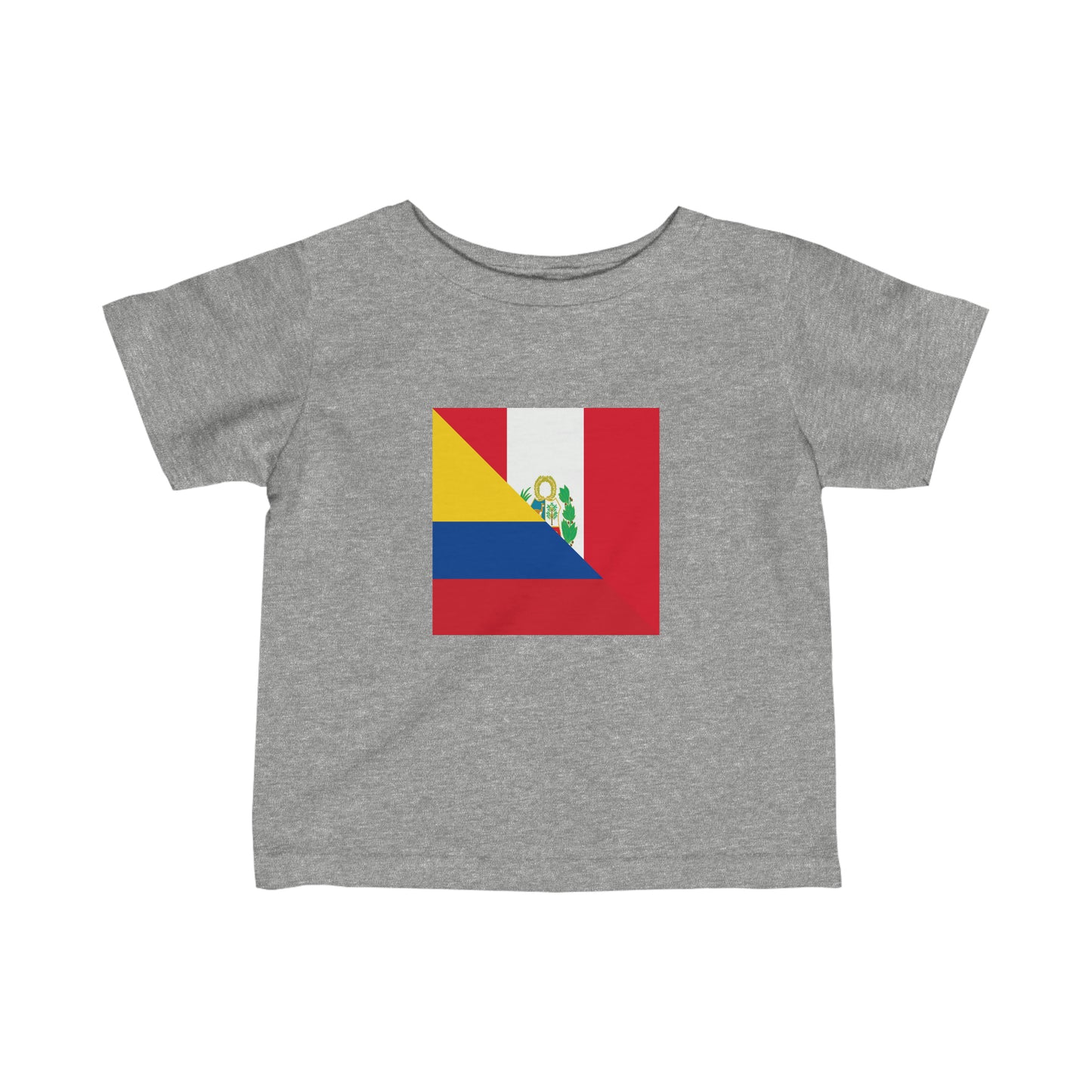 Infant Peru Colombia Flag Peruvian Colombian Toddler Tee Shirt