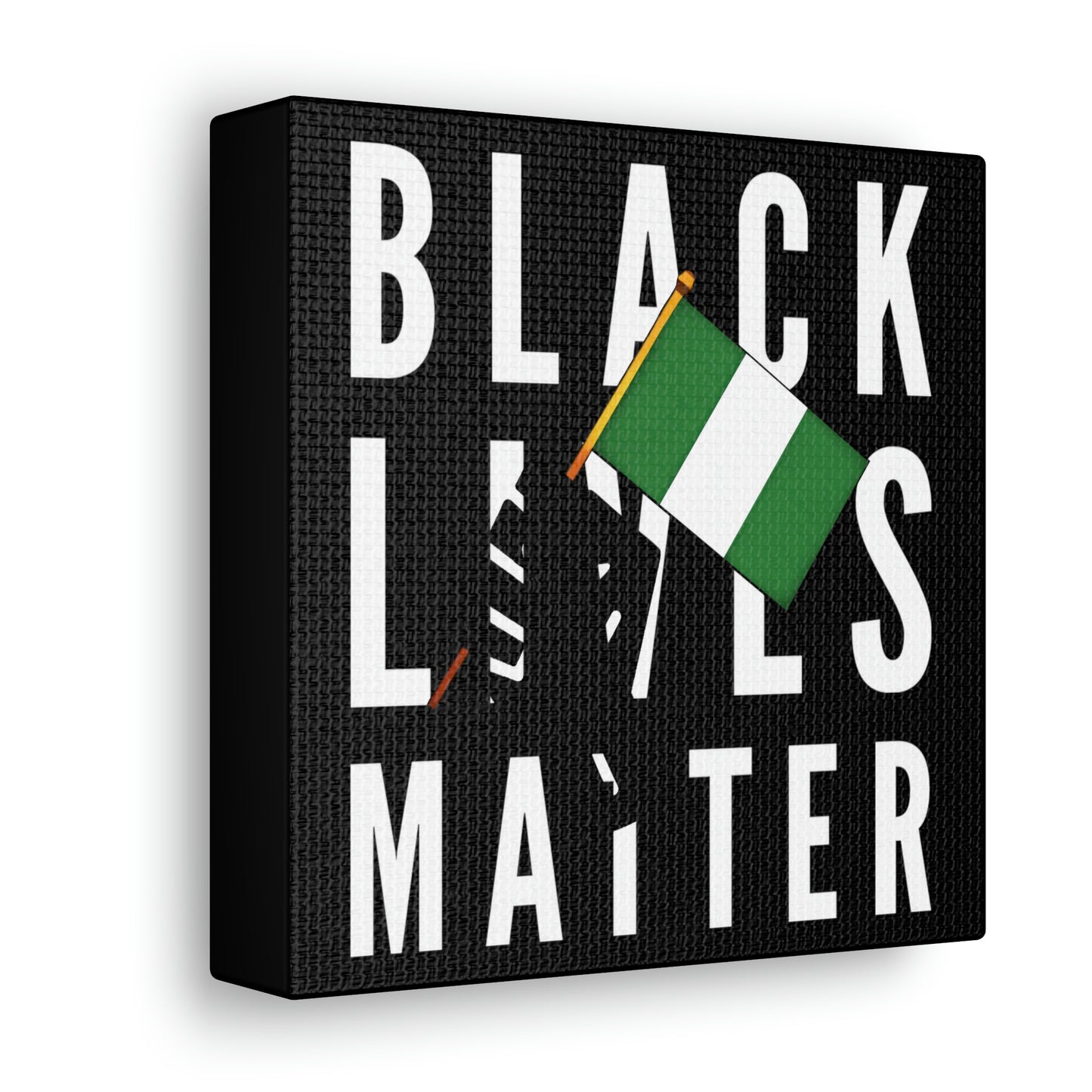 Black Lives Matter Nigeria | BLM Nigerian Flag Naija Canvas Gallery Wraps | Wall Art