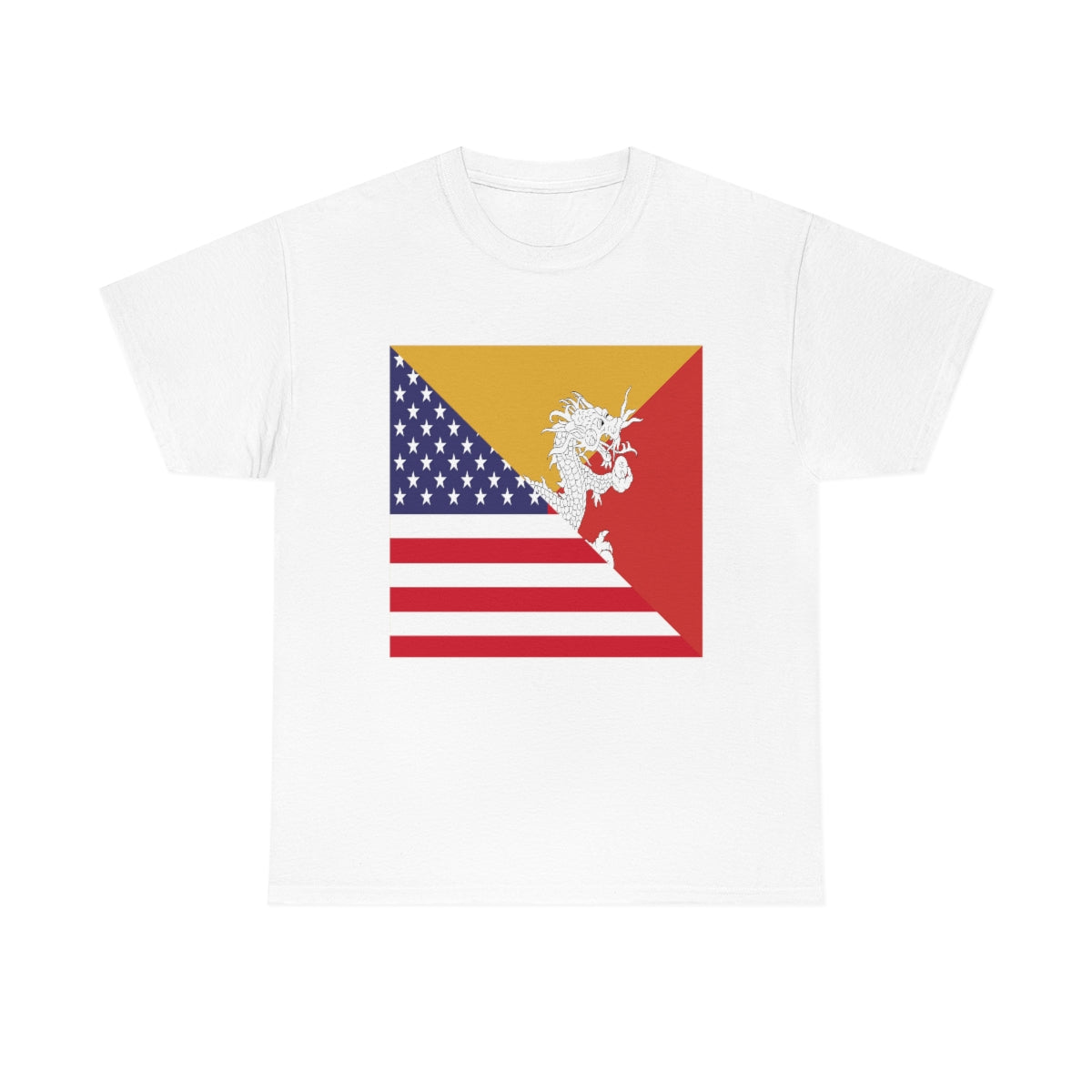 Bhutan American Flag Half Bhutanese USA T-Shirt | Unisex Tee Shirt