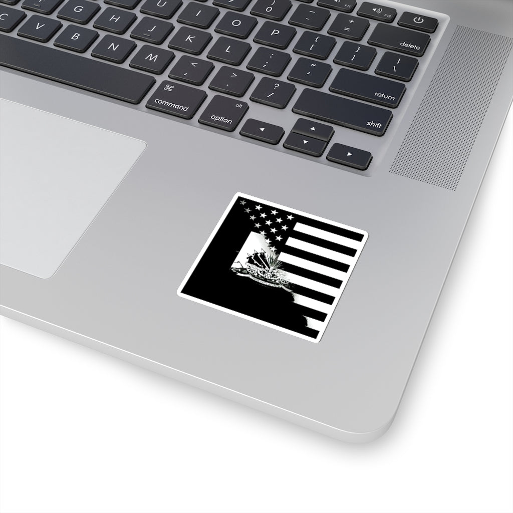 B&W Haitian-American Sticker