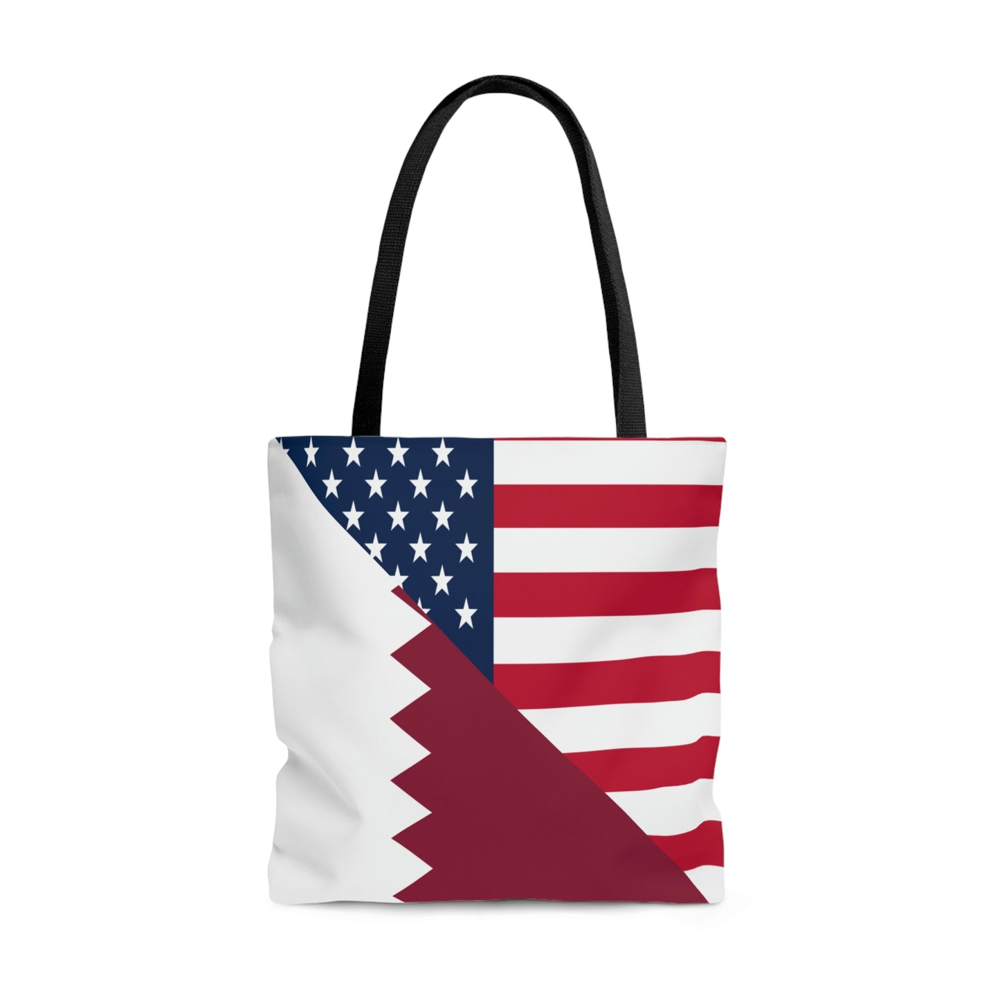 Qatar American Flag Half Qatari USA Tote Bag | Shoulder Bag