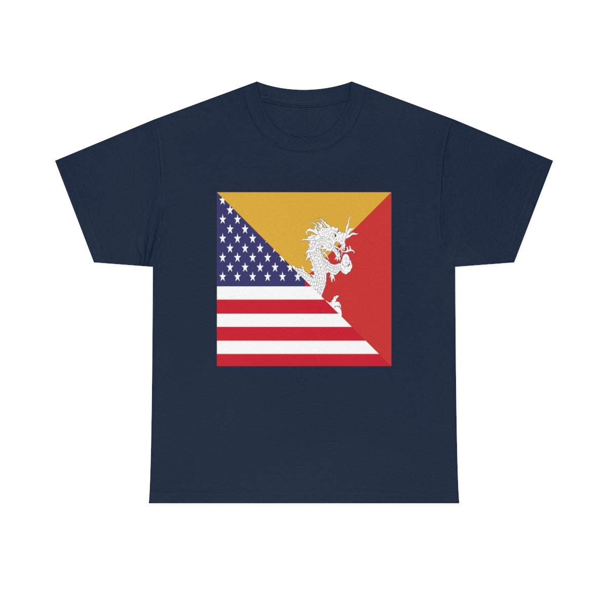 Bhutan American Flag Half Bhutanese USA T-Shirt | Unisex Tee Shirt