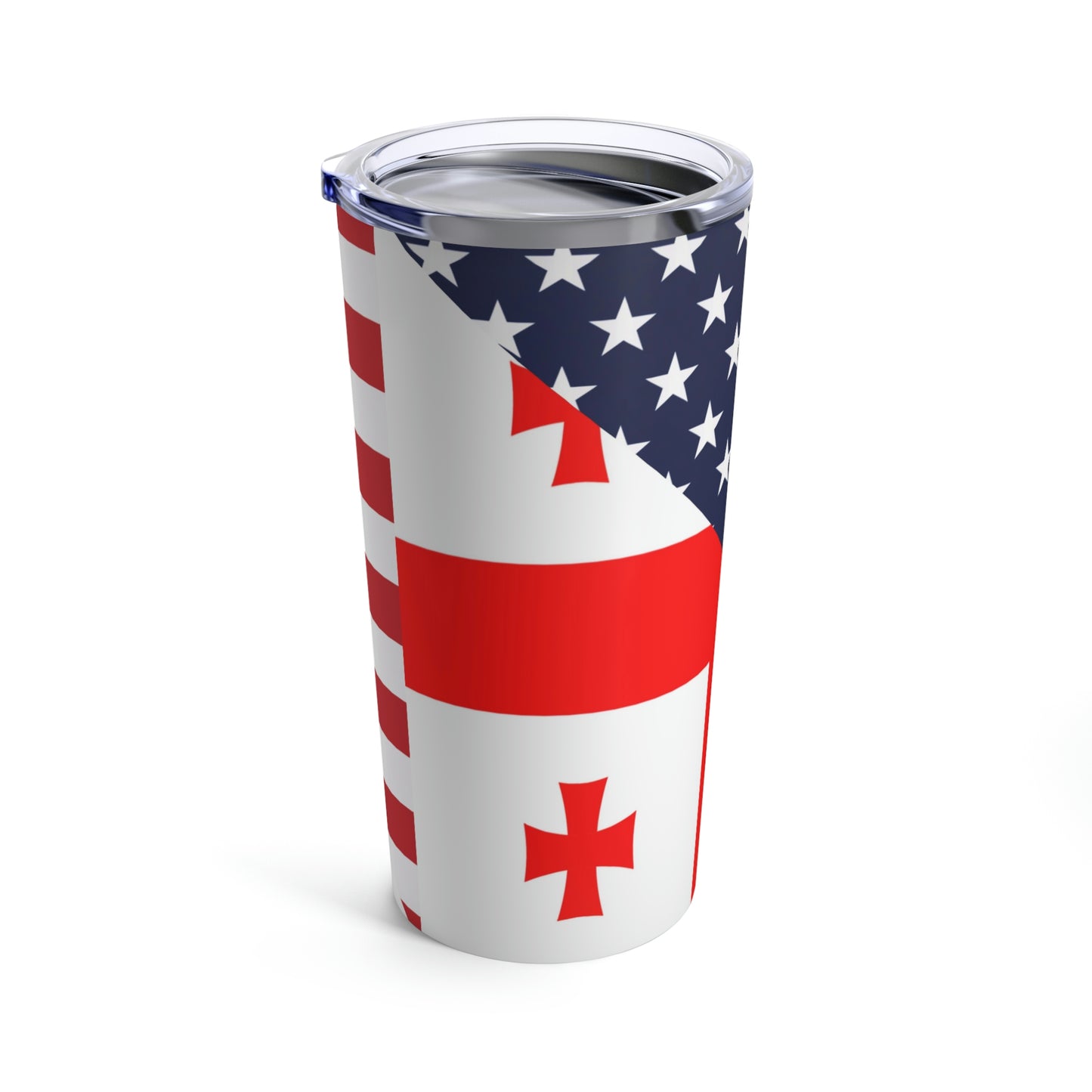 Georgian American Flag Georgia USA Tumbler 20oz