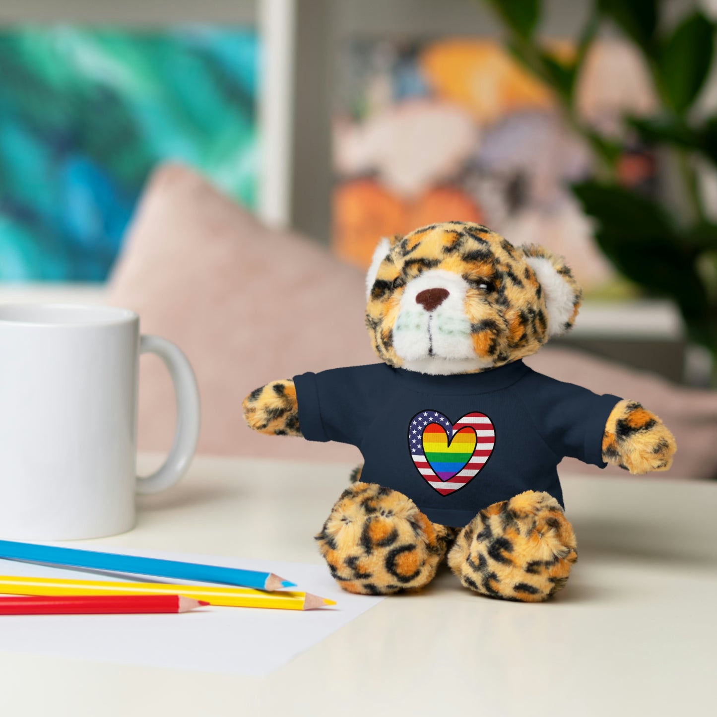 Rainbow Flag Stuffed Animals with Tee Shirt | LGBTQ Pride Valentines Day