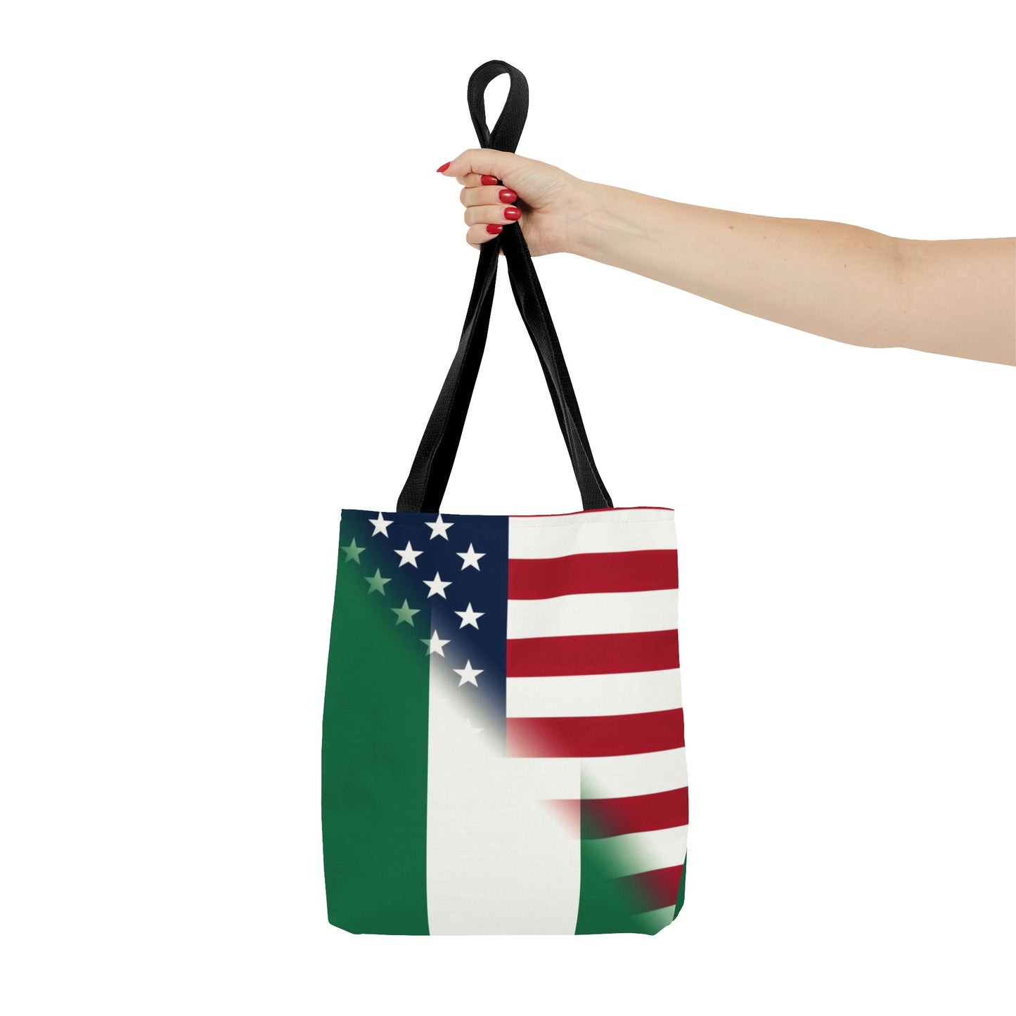 Nigeria America Flag | United States Half Nigerian Tote Bag | Shoulder Bag