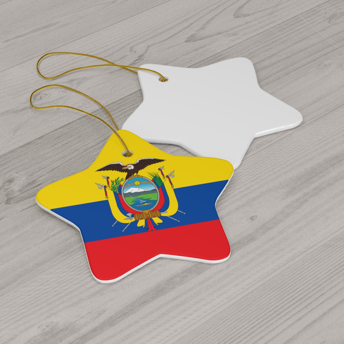 Ecuador Flag Ceramic Ornaments | Ecuadorian Christmas Tree