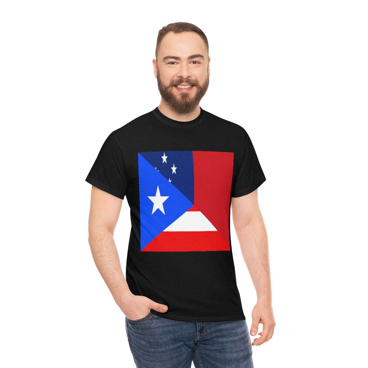 Puerto Rico Samoa Flag Half Puerto Rican Samoan T-Shirt | Unisex Tee Shirt