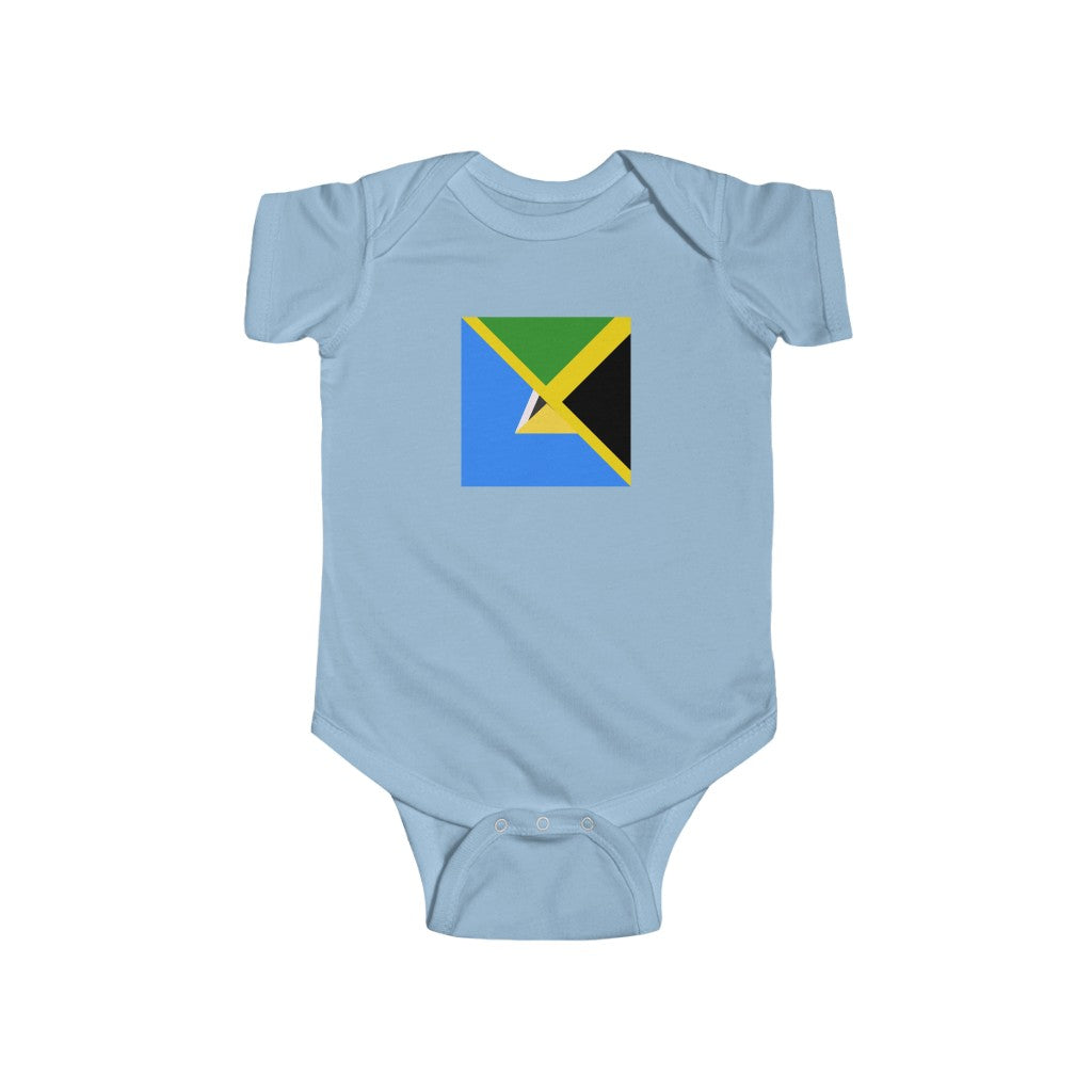 Jamaica St. Lucian Flag Baby Bodysuit | Jamaican St. Lucia Boy Girl