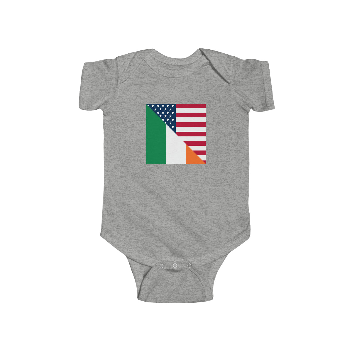 Irish American Flag Half Ireland USA Baby Bodysuit | Newborn Boy Girl