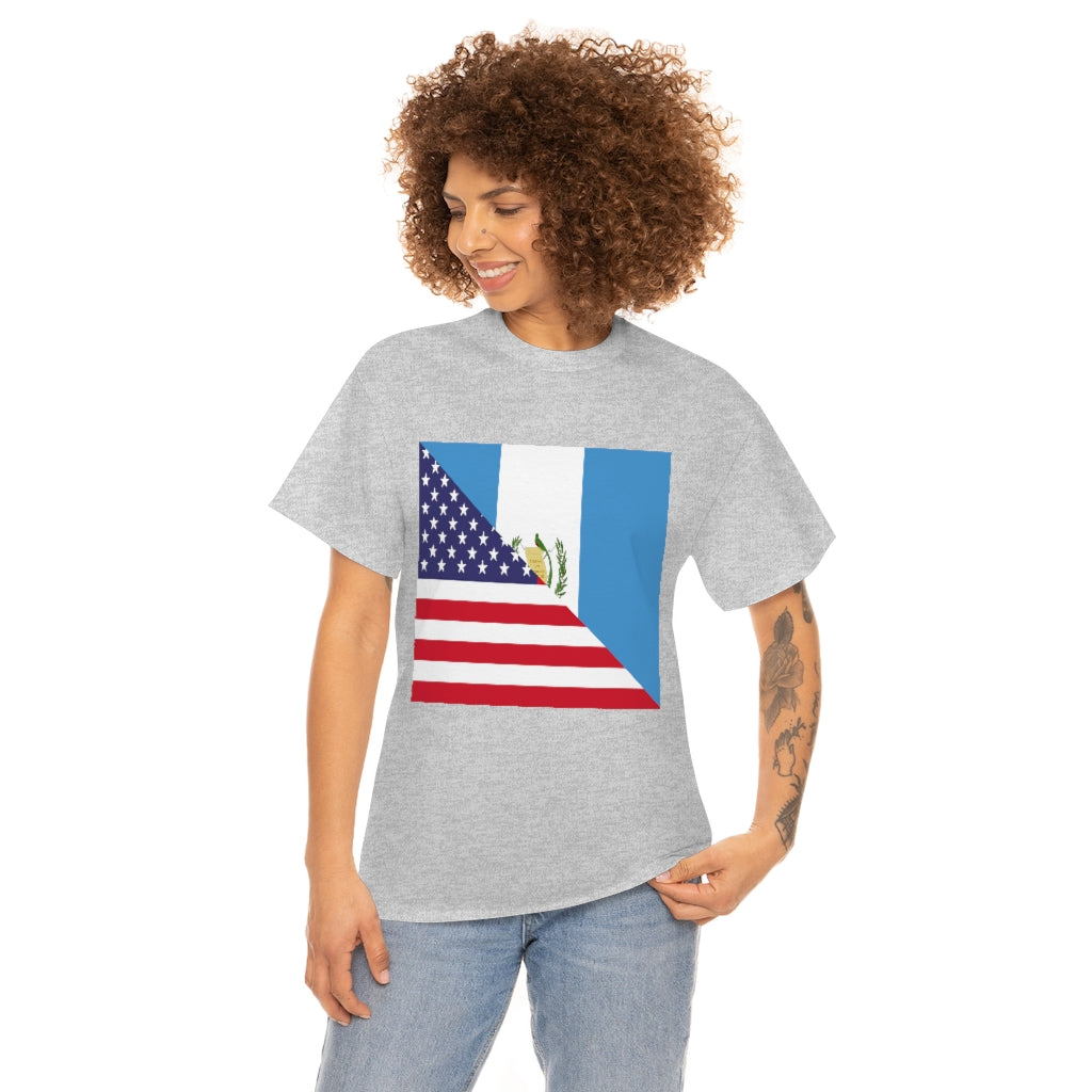 Guatemalan American Flag Tee Shirt | Unisex Guatemala USA Tshirt