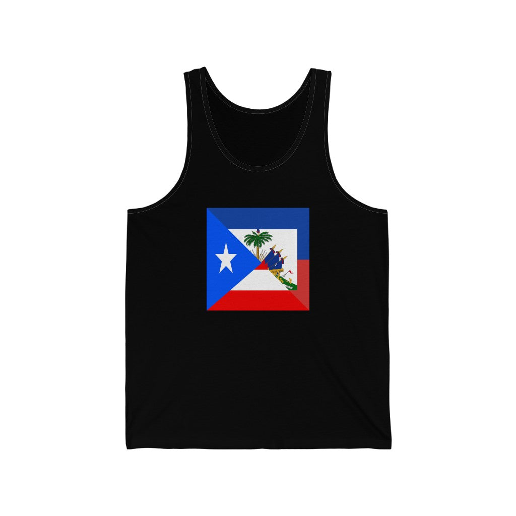 Haiti Puerto Rico Flag Tank Top | Unisex Haitian Boricua Men Women Apparel