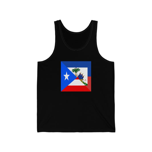 Haiti Puerto Rico Flag Tank Top | Unisex Haitian Boricua Men Women Apparel