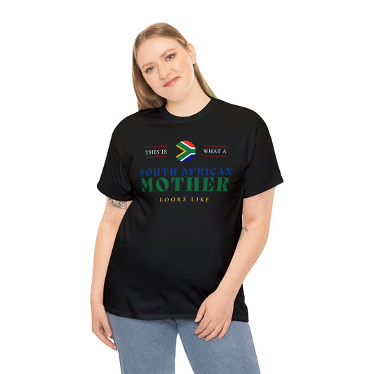 South African Mother Looks Like Africa Flag Mothers Day T-Shirt | Unisex Tee Shirt