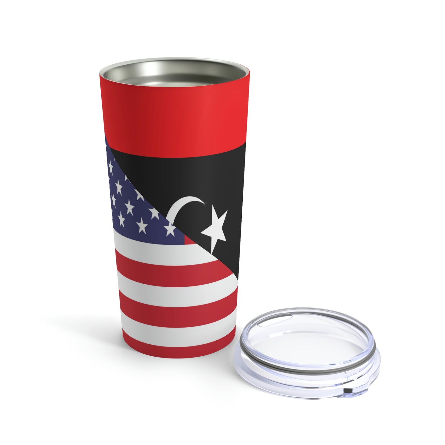 Libya American Flag Libyan USA Tumbler 20oz