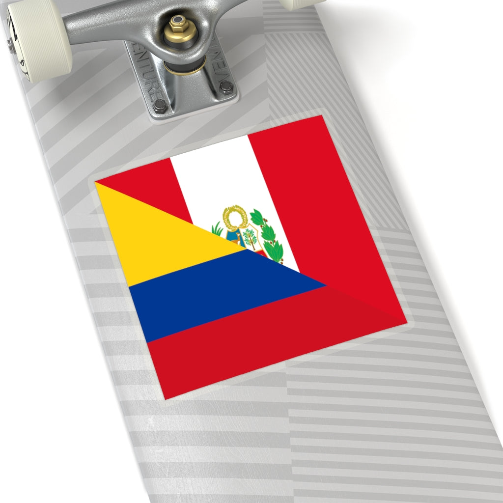 Colombia Peru Flag Sticker | Colombian Peruvian Stickers