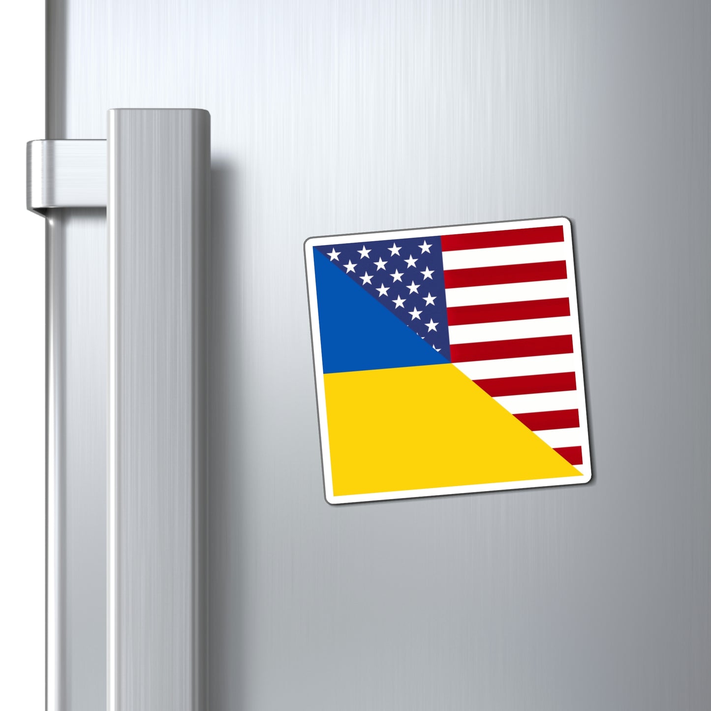 Ukrainian American Flag | Half Ukraine USA Magnet