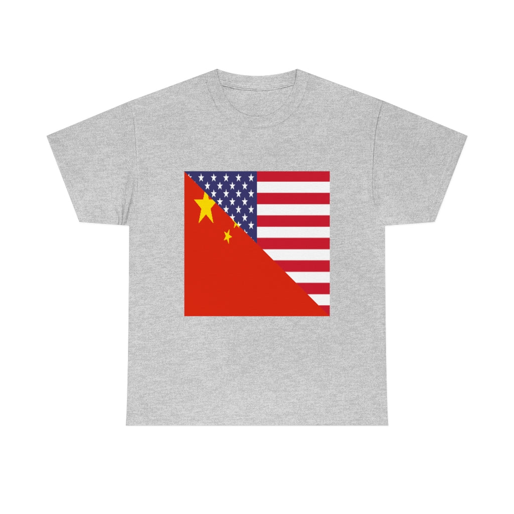 Chinese American Flag Tee Shirt | China USA Tshirt