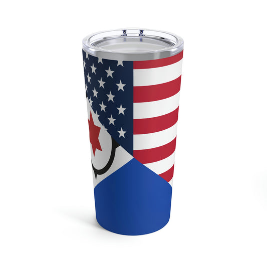 Bonairean American Flag Half Bonaire USA Tumbler 20oz