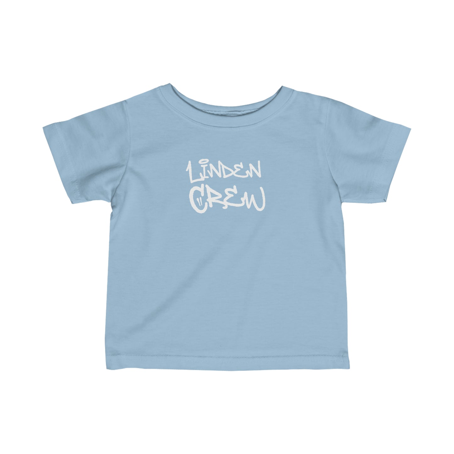 Infant Linden Crew Funky White Text Toddler Tee Shirt