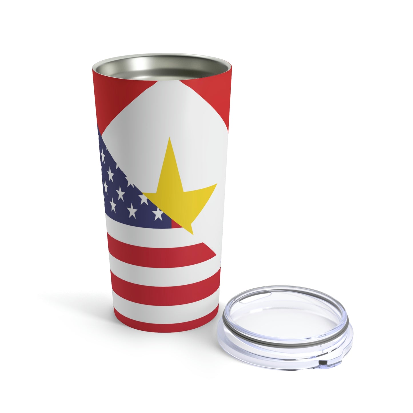 Saba American Flag Half Sabaean USA Tumbler 20oz Beverage Container