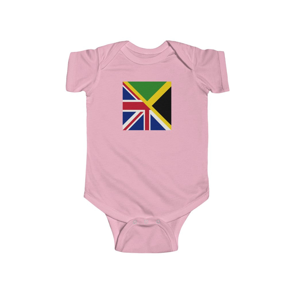 English Jamaican Flag Baby Bodysuit | Jamaica England Flag Boy Girl