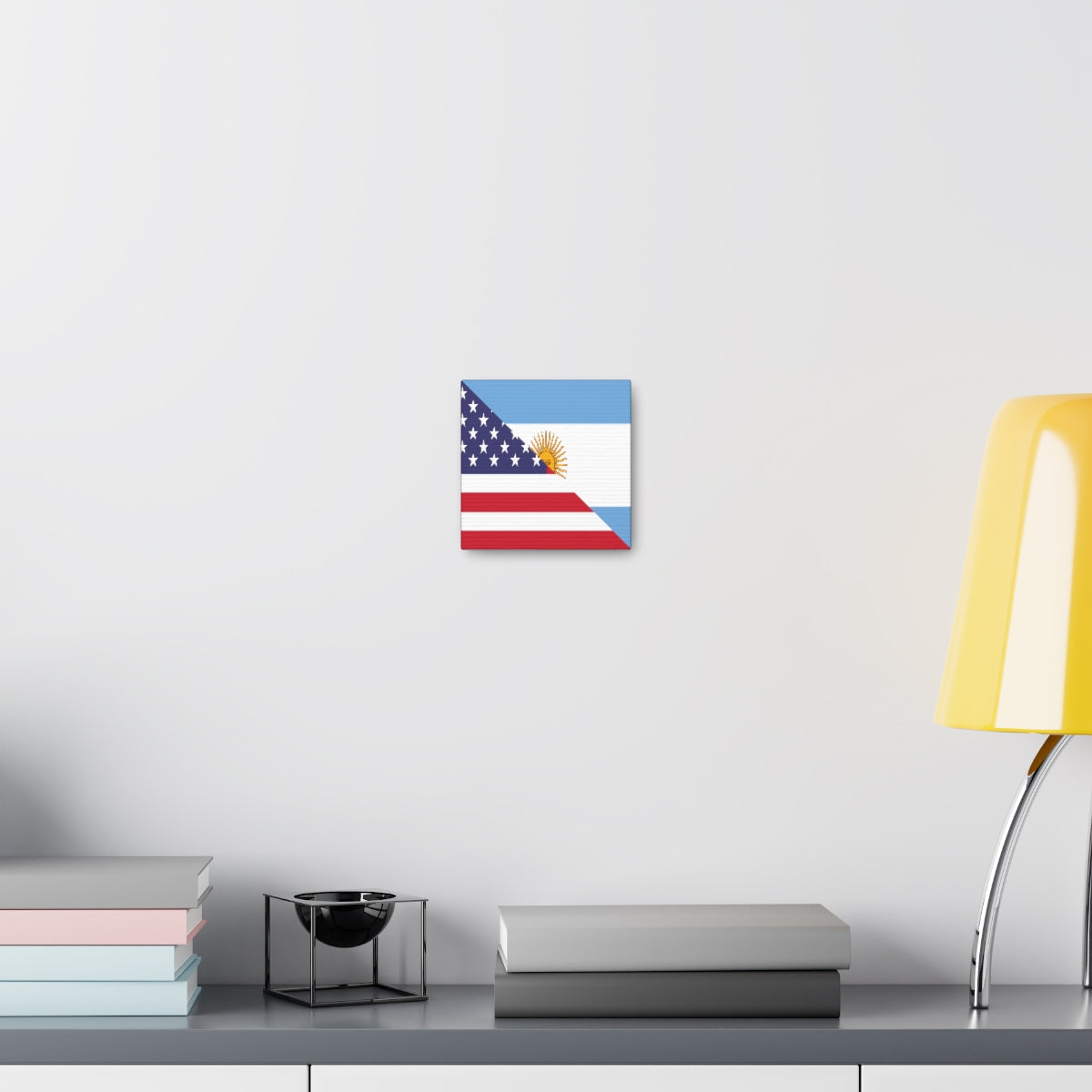 Argentina American Flag Argentinian USA Half Canvas Gallery Wraps | Wall Art