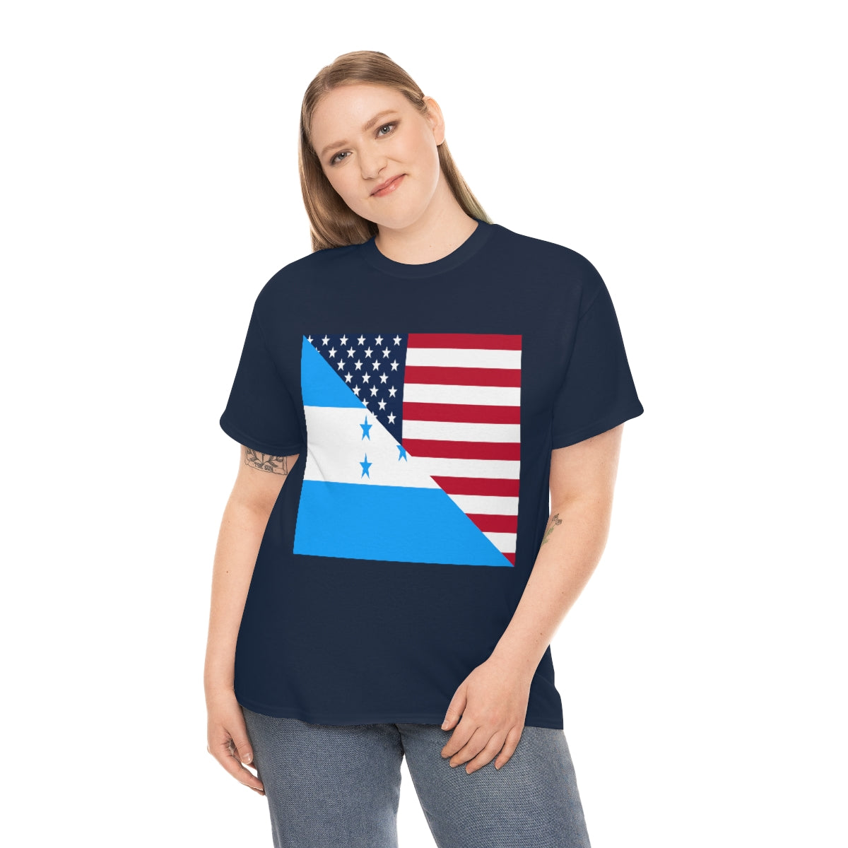 Honduran American Flag T-Shirt | Unisex Honduras USA Tee Shirt