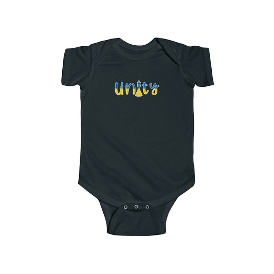 Ukrainian Queen Unity Ukraine Flag Chess Piece Baby Bodysuit | Newborn Boy Girl