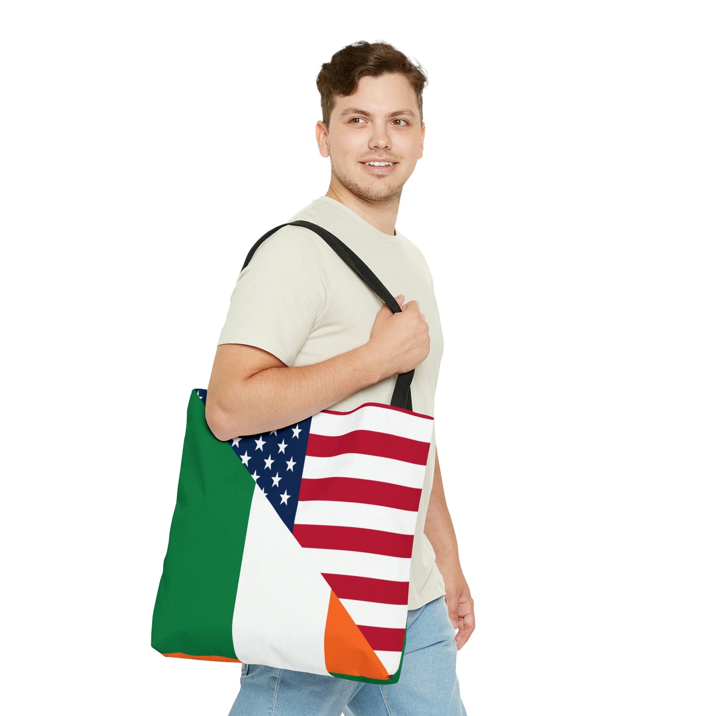 Irish American Flag Half Ireland USA Tote Bag | Shoulder Bag