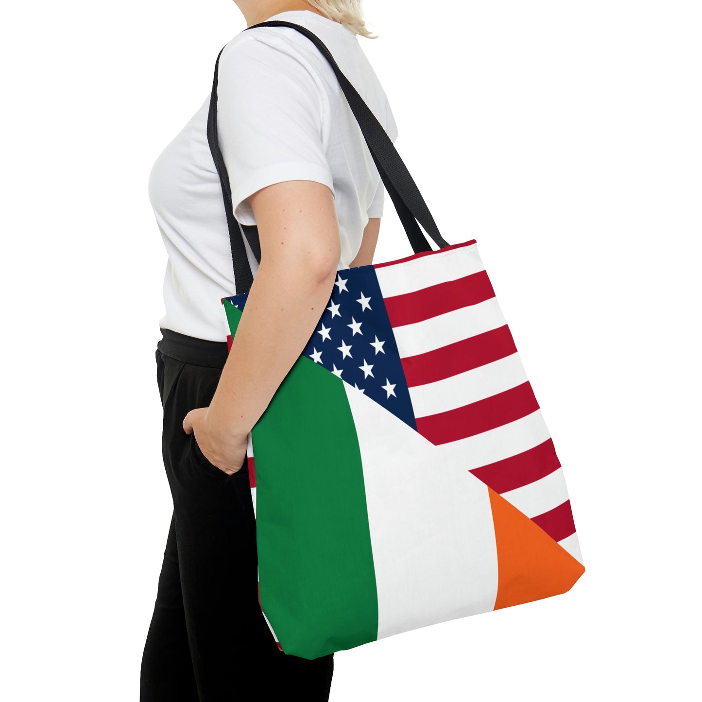 Irish American Flag Half Ireland USA Tote Bag | Shoulder Bag