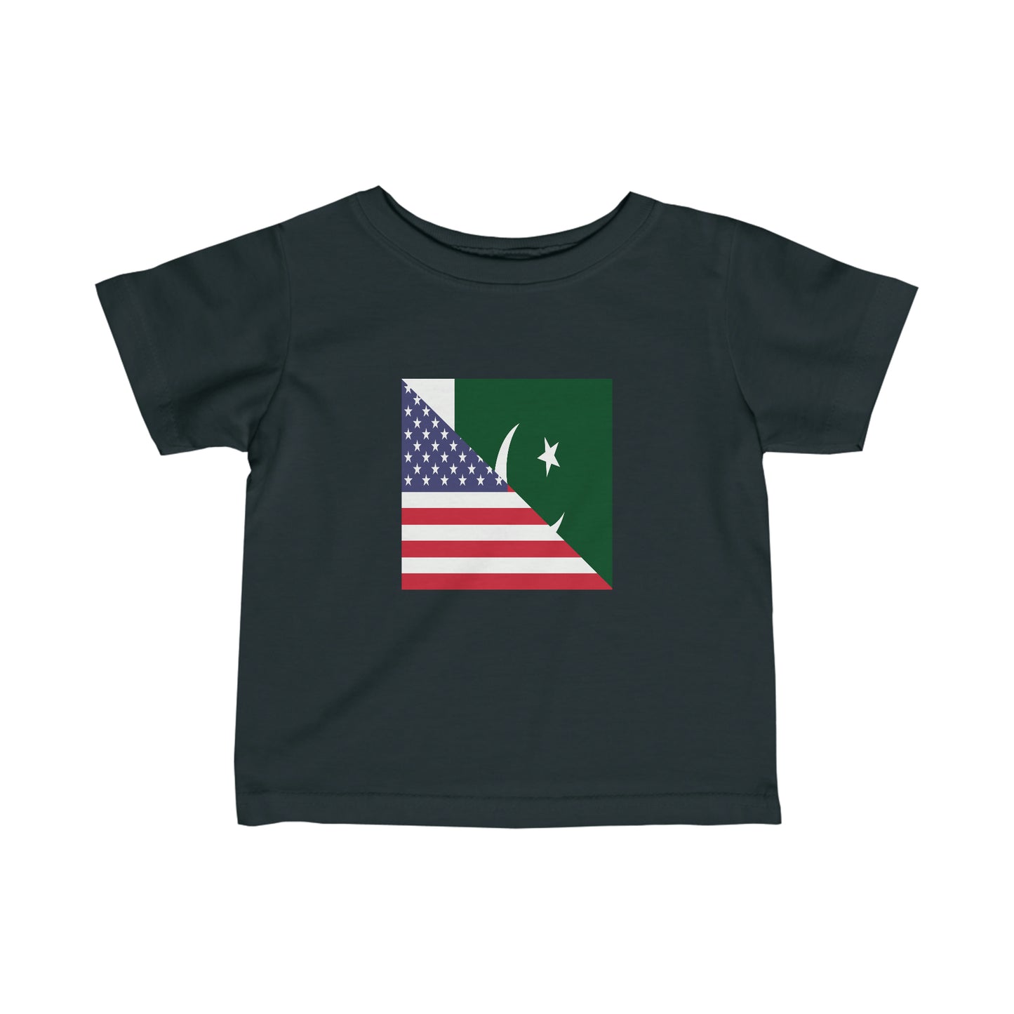 Infant Pakistani American Flag Pakistan USA Toddler Tee Shirt